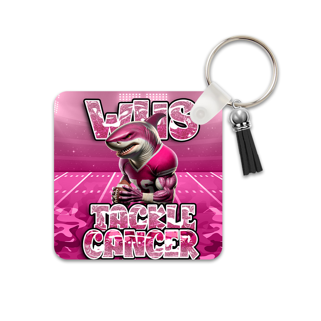 PinkOut Square Key Chain